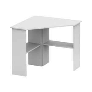 KONDELA PC stôl, rohový, biela, RONY NEW