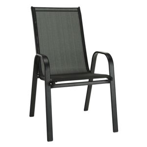KONDELA Stohovateľná stolička, tmavosivá/čierna, ALDERA