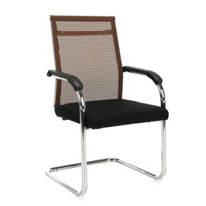 KONDELA Zasadacia stolička, hnedá/čierna, ESIN