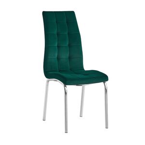 KONDELA Jedálenská stolička, smaragdová Velvet látka/chróm, GERDA NEW