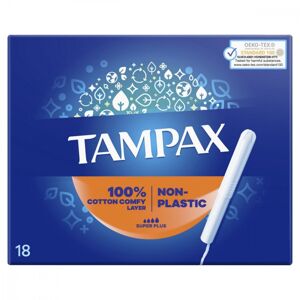 TAMPAX NON-PLASTIC SUPER PLUS 18KS
