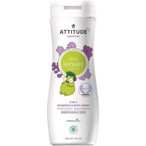 ATTITUDE Detské telové mydlo a šampón (2v1) Little leaves s vôňou vanilky a hrušky 473 ml
