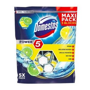 DOMESTOS WC BLISTER 5X55G POWER 5 LIME