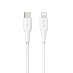 eSTUFF INFINITE Super Soft USB-C to Lightning Cable to Cable MFI 1m, 100% recyklovaný, bílá