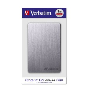 HDD 2.5" 1TB USB 3.2/USB-C Gen 1 ALU Slim šedý, externí disk Store ‘n’ Go Verbatim