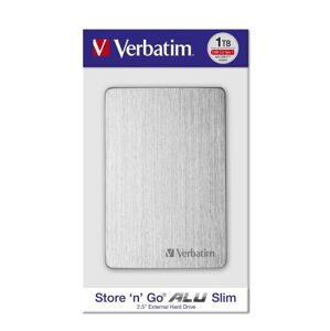 HDD 2.5" 1TB USB 3.2/USB-C Gen 1 ALU Slim stříbrný, externí disk Store ‘n’ Go Verbatim